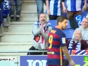 Corte de mangas a Luis Suárez Corte de mangas a Luis Suárez