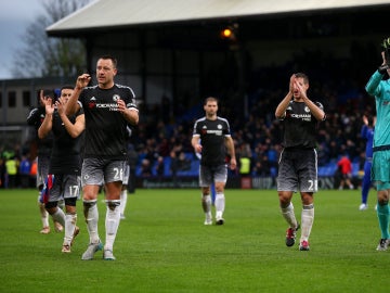 Los jugadores del Chelsea celebran el triunfo frente al Crystal Palace