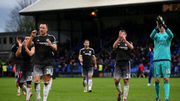 Los jugadores del Chelsea celebran el triunfo frente al Crystal Palace