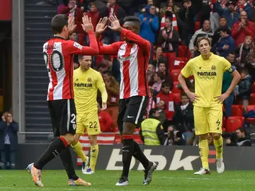 El Athletic celebra el gol del empate El Athletic celebra el gol del empate