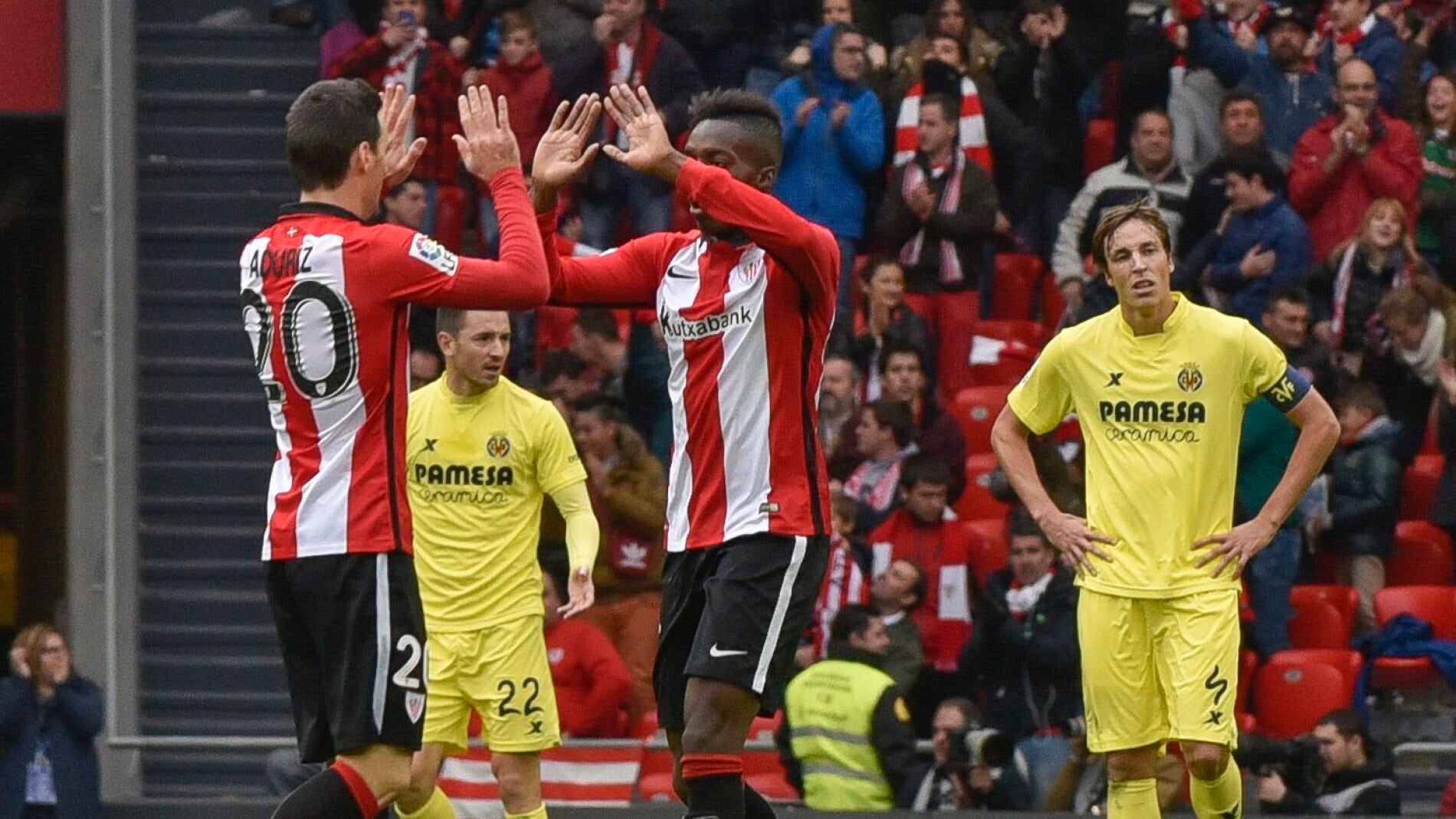 El Athletic celebra el gol del empate