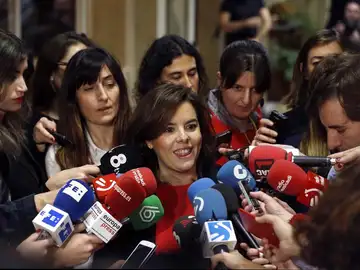 La vicepresidenta del Gobierno, Soraya Sáenz de Santamaría La vicepresidenta del Gobierno, Soraya Sáenz de Santamaría