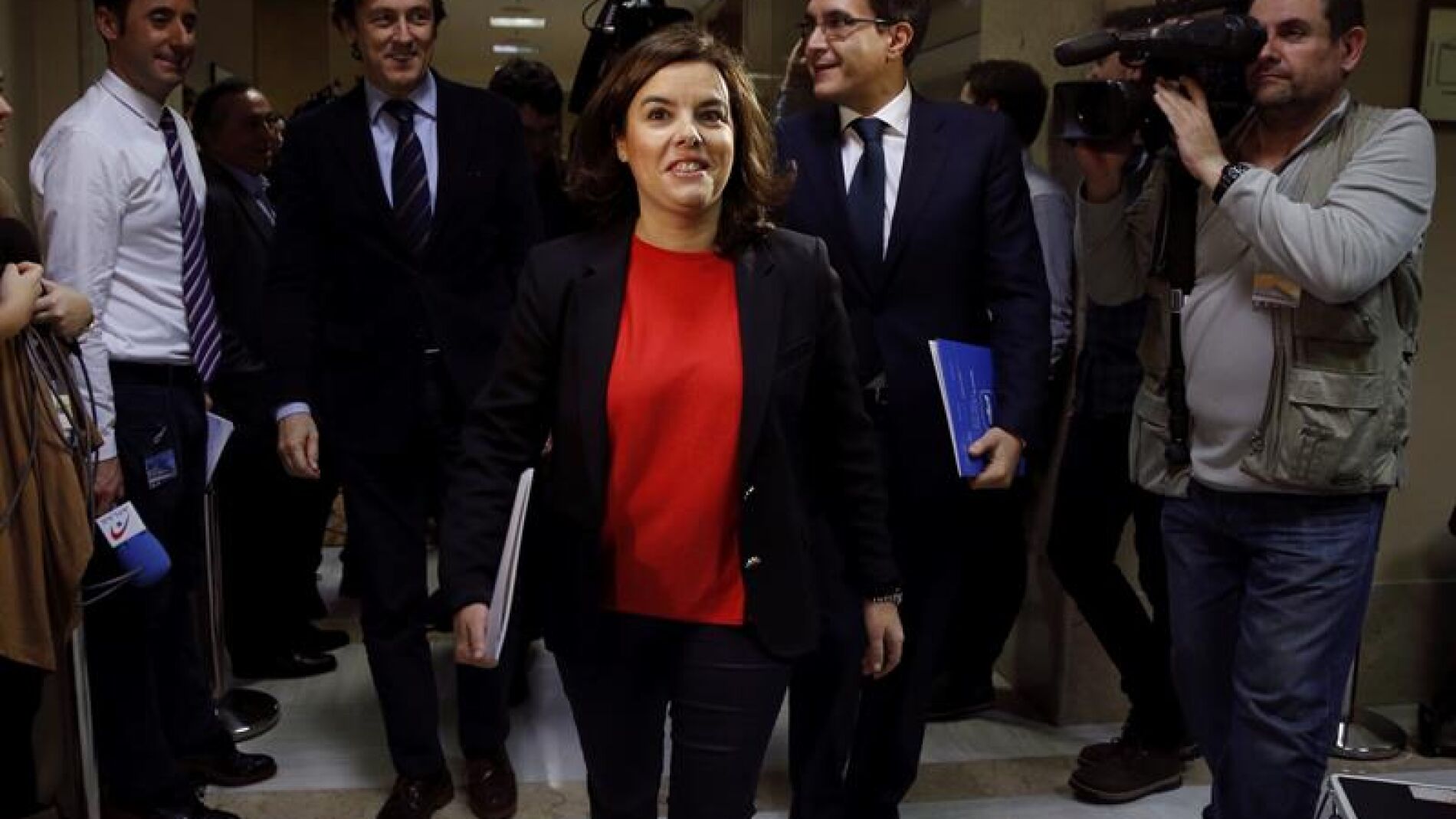 La vicepresidenta del Gobierno, Soraya S&aacute;enz de Santamar&iacute;a