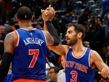 Calderón, junto a Carmelo Anthony Calderón, junto a Carmelo Anthony