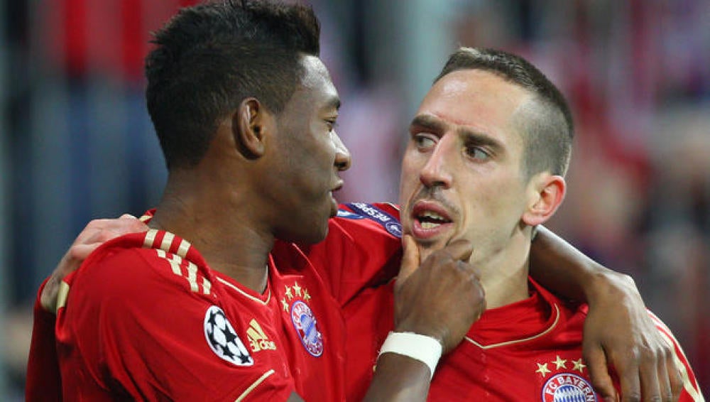 David Alaba y Franck Ribery