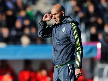Zidane, durante el entrenamiento del Real Madrid Zidane, durante el entrenamiento del Real Madrid