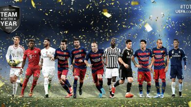 El Barça domina el once ideal de la UEFA con los españoles Iniesta, Piqué y Ramos