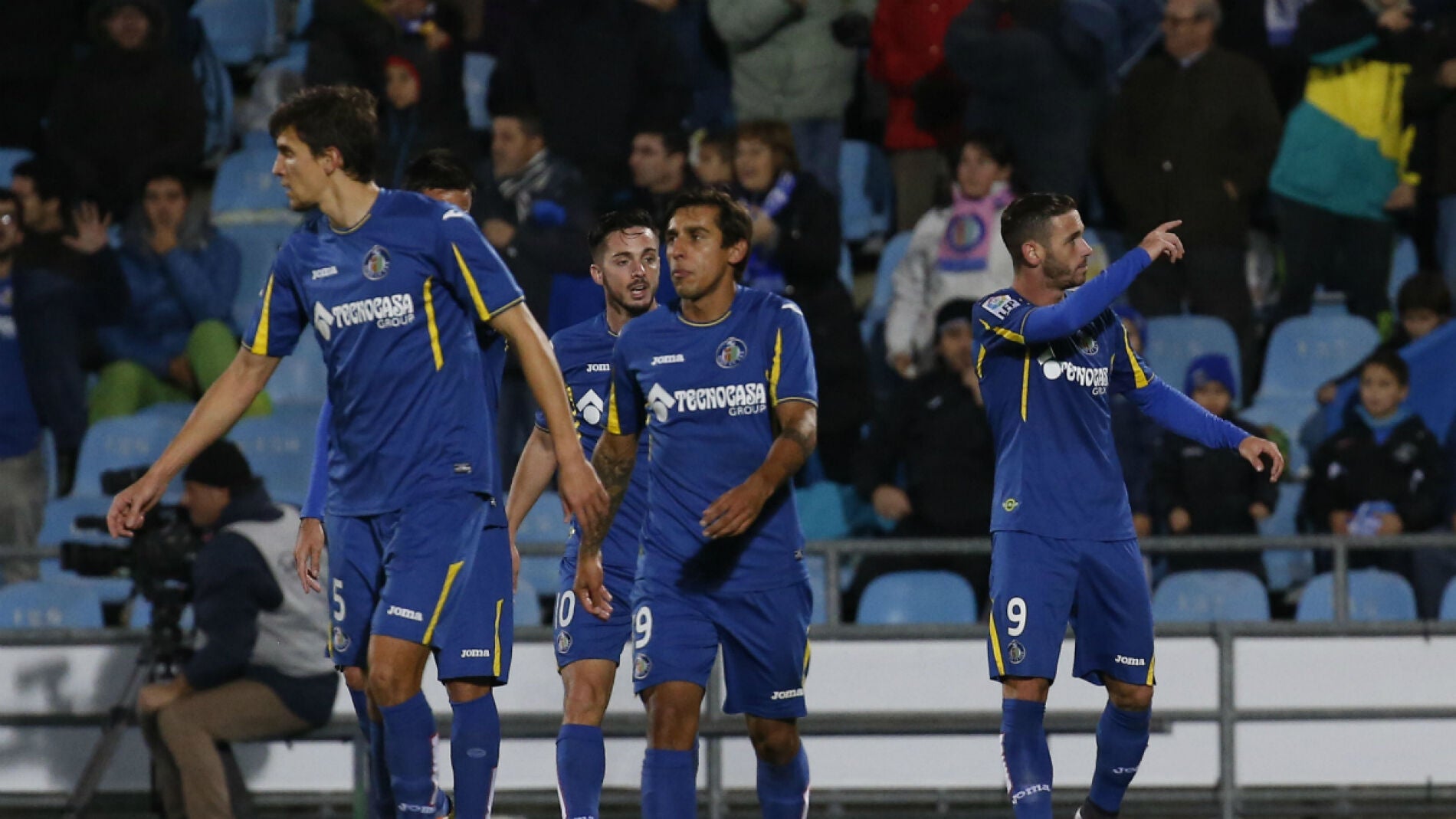 Los jugadores del Getafe celebran un gol