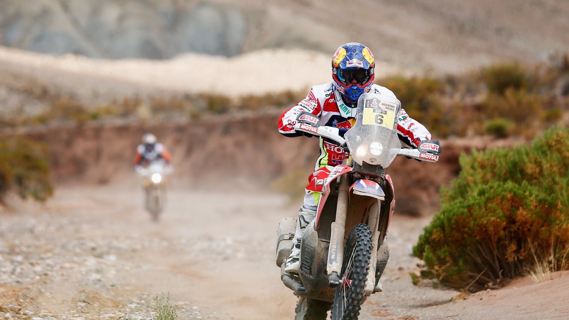 Joan Barreda, durante el Dakar 2016
