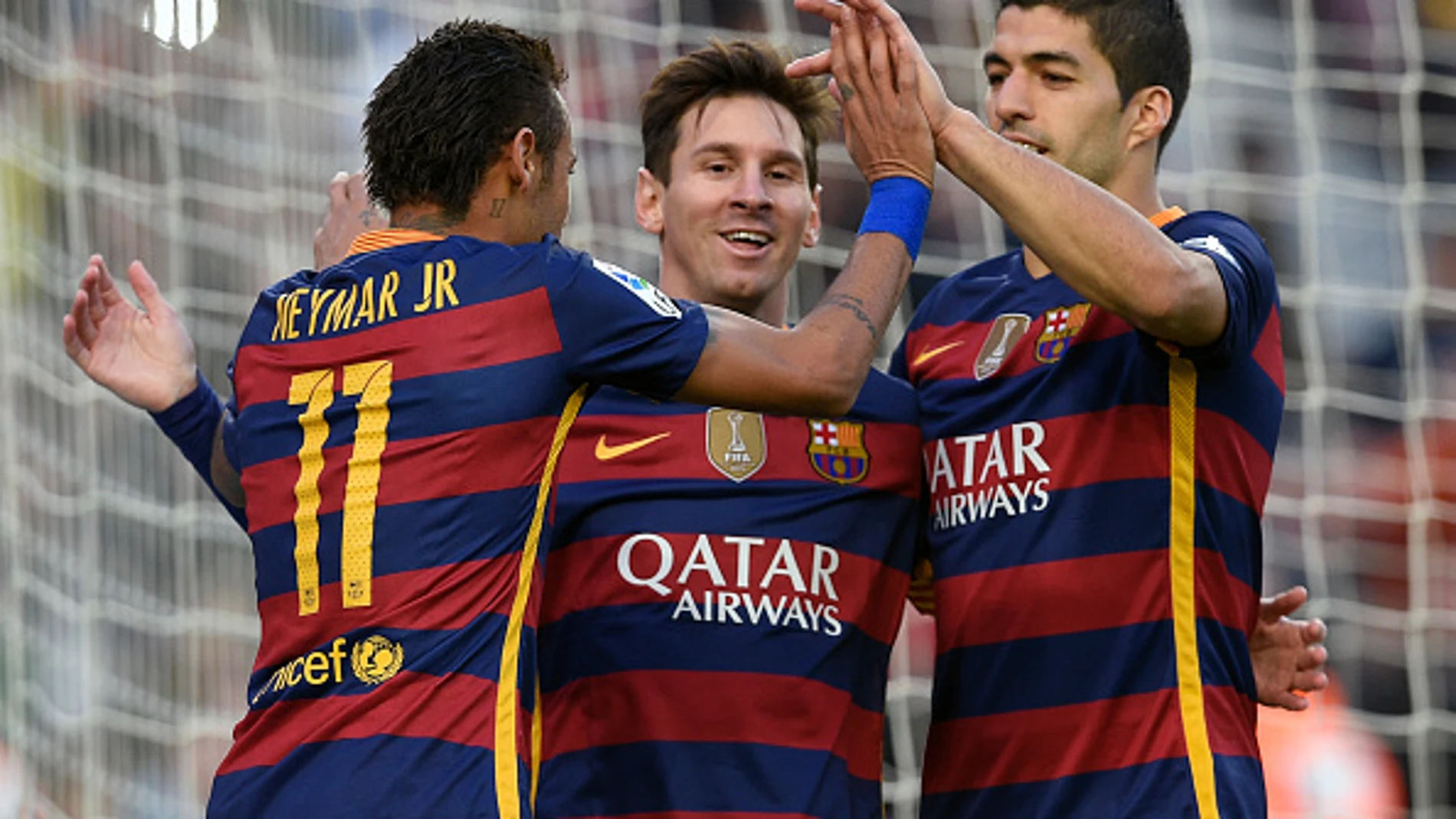 Messi, Neymar y Suárez Messi, Neymar y Suárez
