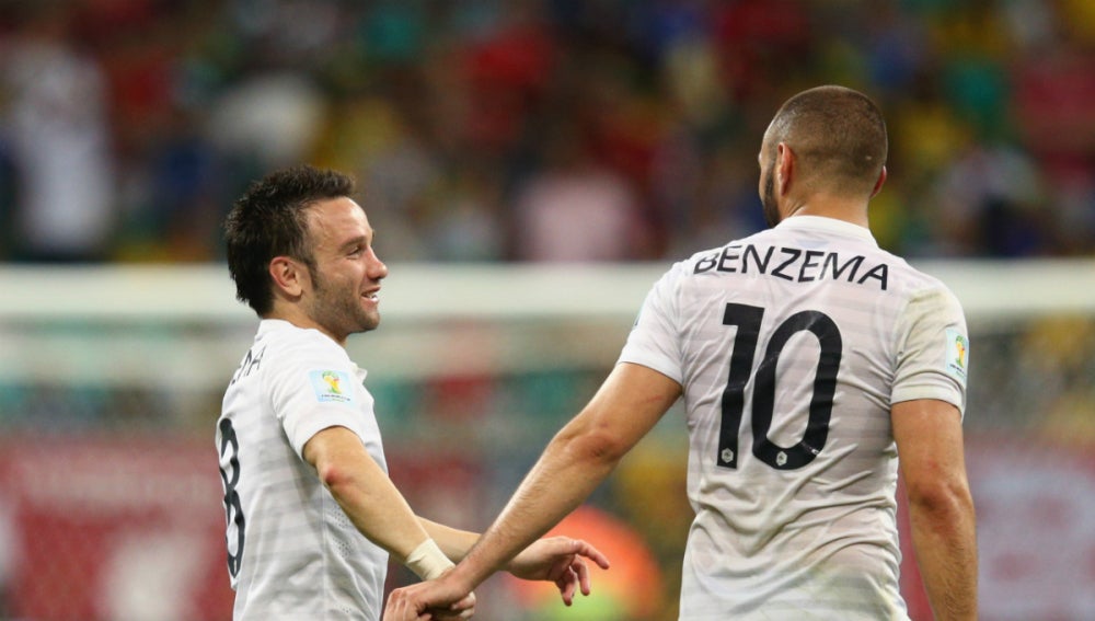 Valbuena, con Benzema