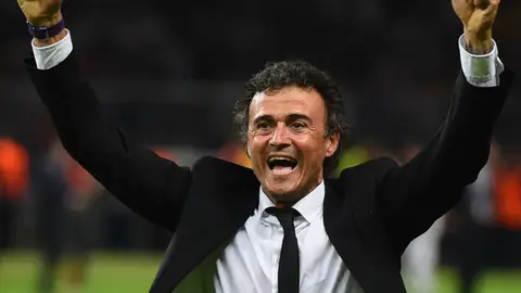 Luis Enrique, lleno de alegría Luis Enrique, lleno de alegría