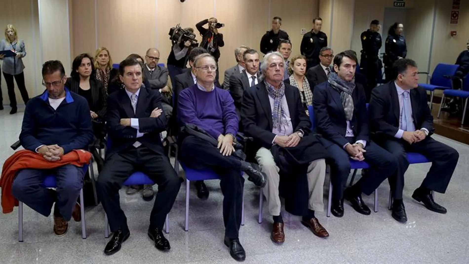 Los procesados en la primera sesión del juicio del Caso Nóos Los procesados en la primera sesión del juicio del Caso Nóos