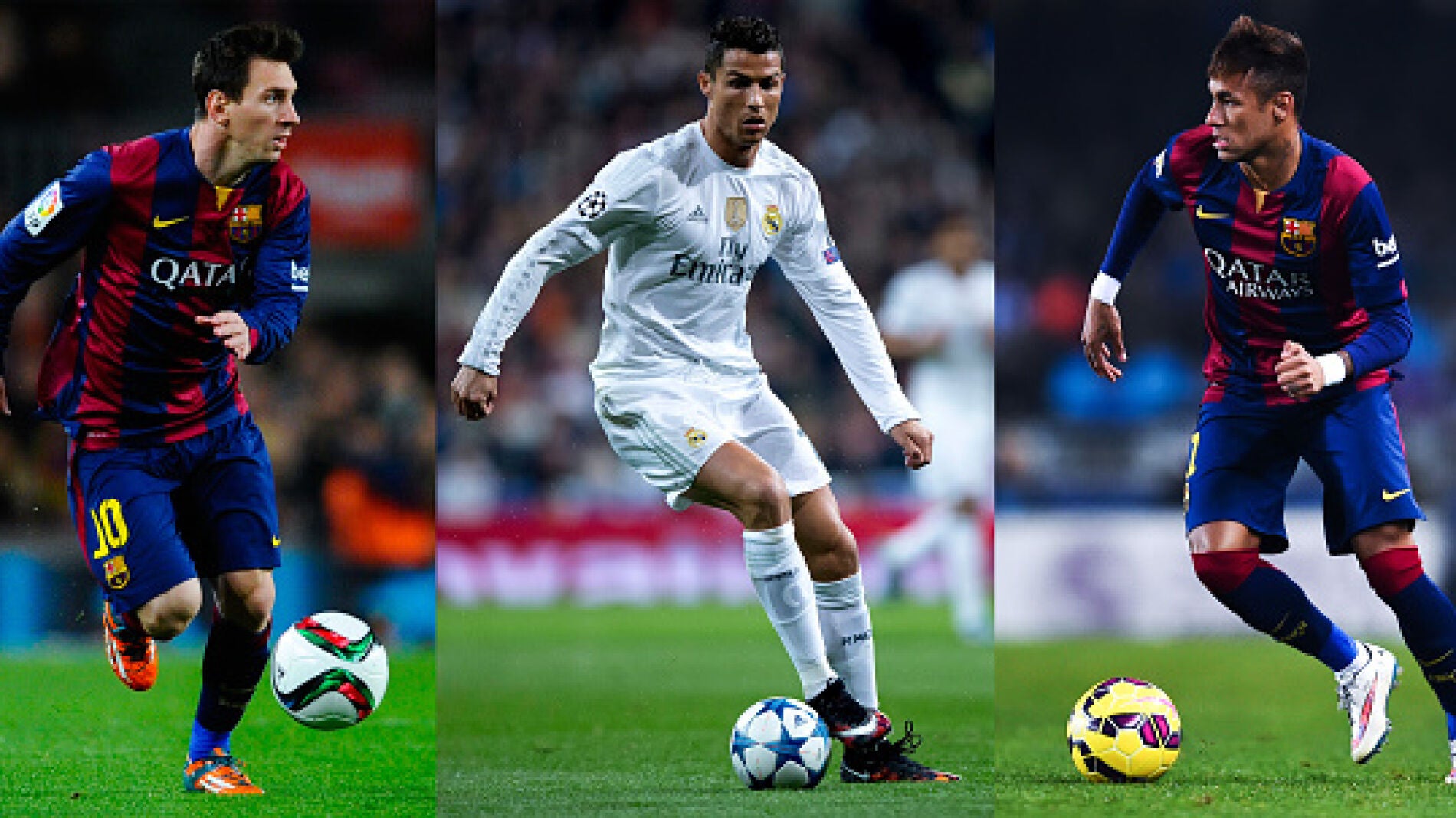 Messi, Cristiano y Neymar