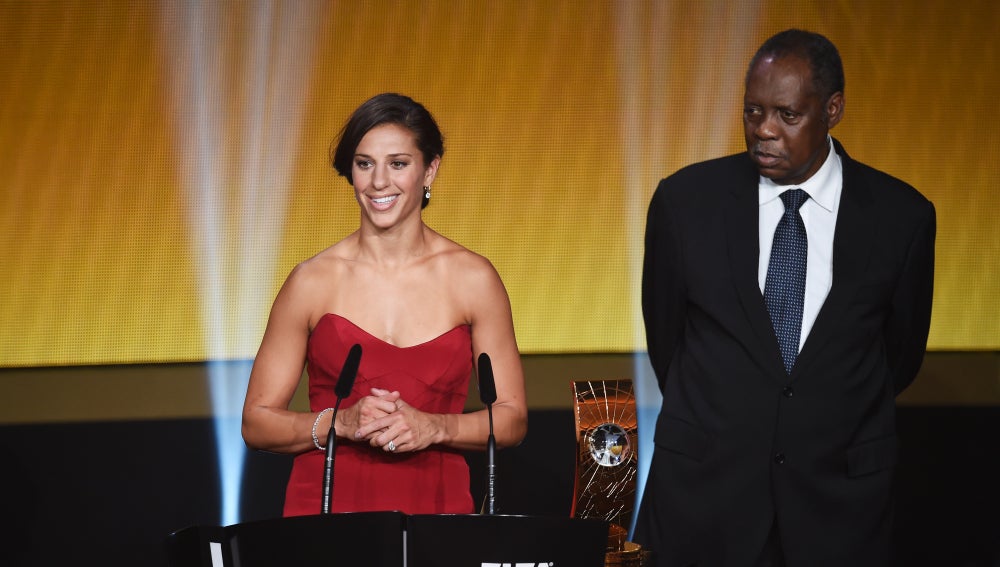 Carli Lloyd en la gala del Balón de Oro