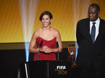 Carli Lloyd en la gala del Balón de Oro Carli Lloyd en la gala del Balón de Oro