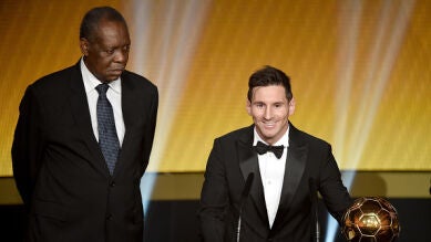 La emoción de Messi tras conseguir el 5º Balón de Oro