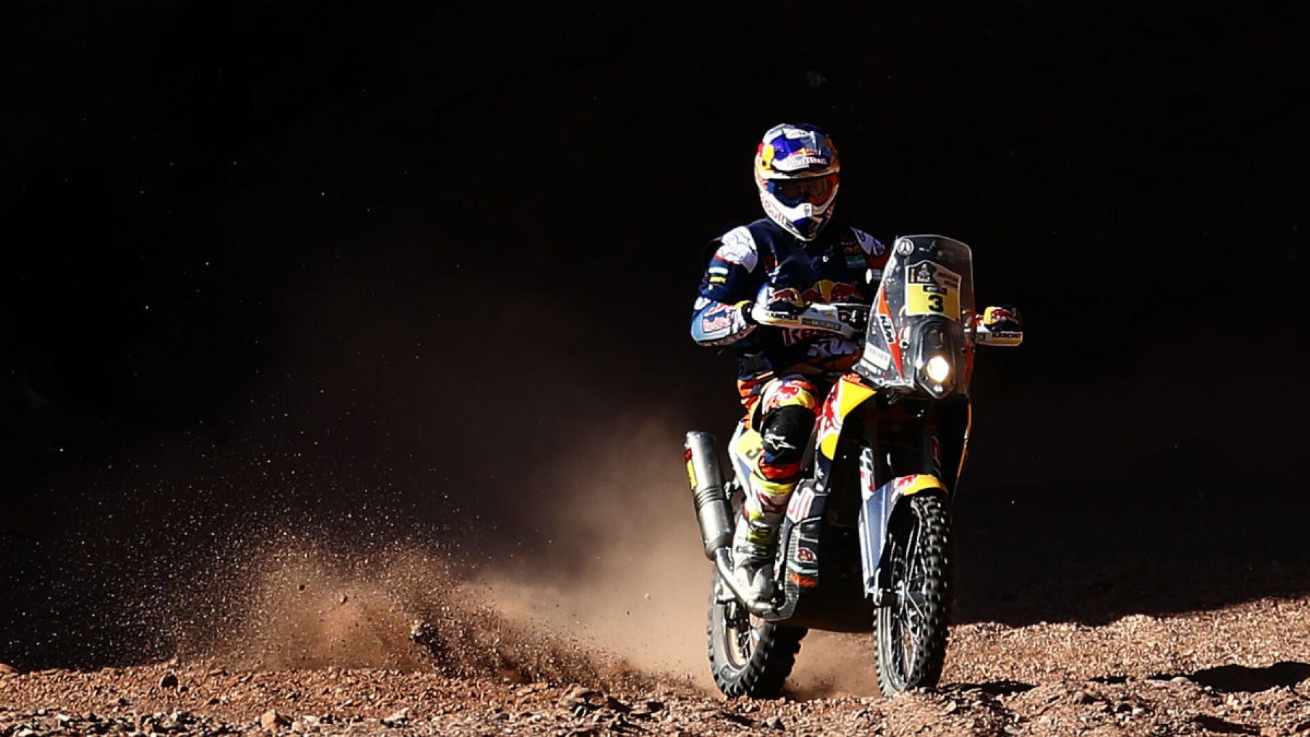 Toby Price, en acci&oacute;n durante el Dakar