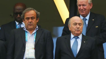 Blatter y Platini, en un partido del Mundial de Brasil
