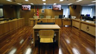 Vista de la sala 0 de la Audiencia Provincial de Madrid donde comienza el juicio del Madrid Arena,