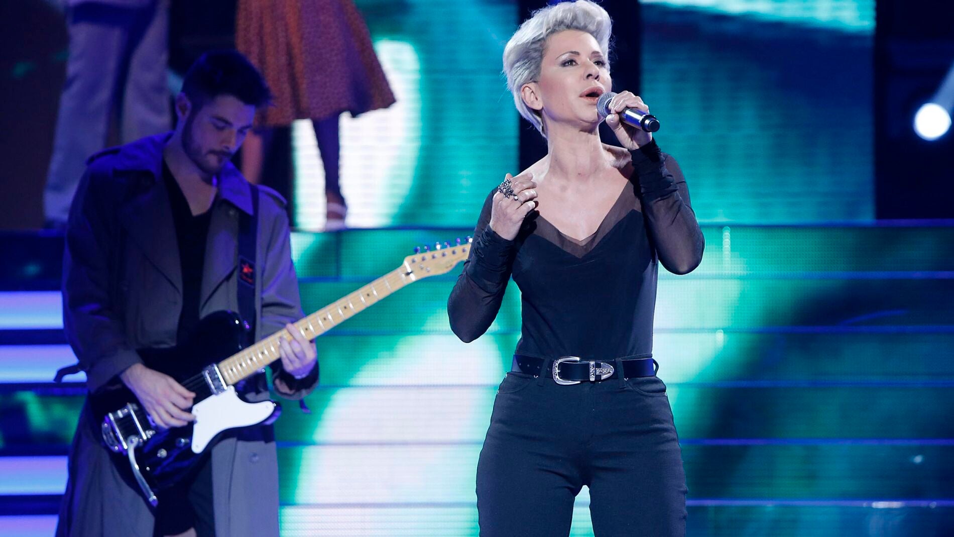 Vicky Larraz imita a Roxette