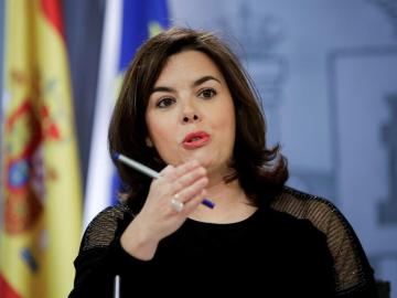 La vicepresidenta del Gobierno, Soraya Sáenz de Santamaría