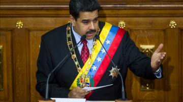 Nicolás Maduro durante su discurso en la Asamblea Nacional