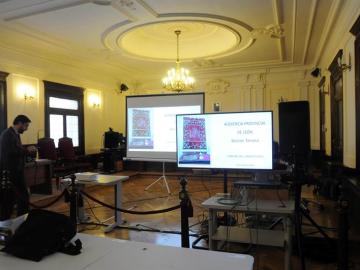 Vista de la sala de prensa de la Audiencia Provincial de León