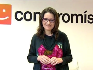Mónica Oltra, líder de Compromís, durante una entrevista en Espejo Público