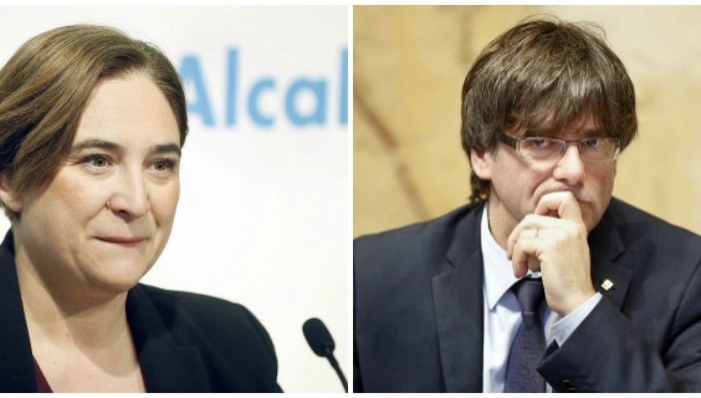 Ada Colau y Carles Puigdemont
