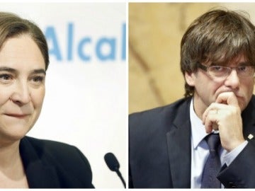 Ada Colau y Carles Puigdemont