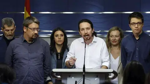 Iglesias en rueda de prensa Iglesias en rueda de prensa