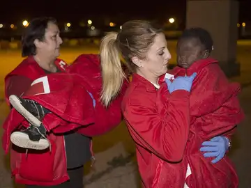 Alguno de los niños subsaharianos que llegaron a Motril Alguno de los niños subsaharianos que llegaron a Motril