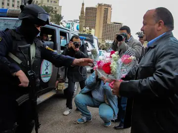 Aniversario de la revolución egipcia en la plaza Tahrir Aniversario de la revolución egipcia en la plaza Tahrir
