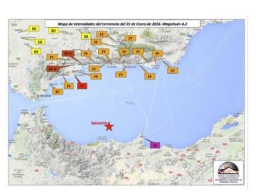 Registro sísmico en el Instituo Andaluz de Geofísica del terremoto 