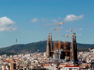 Cielo prácticamente despejado en Barcelona