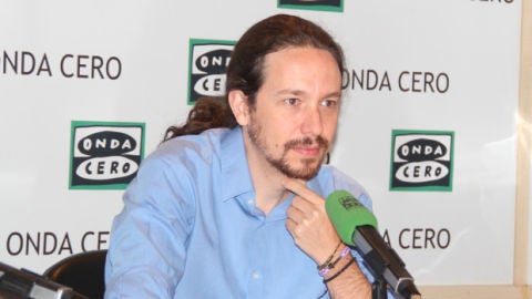 El l&iacute;der de Podemos, Pablo Iglesias en Onda Cero