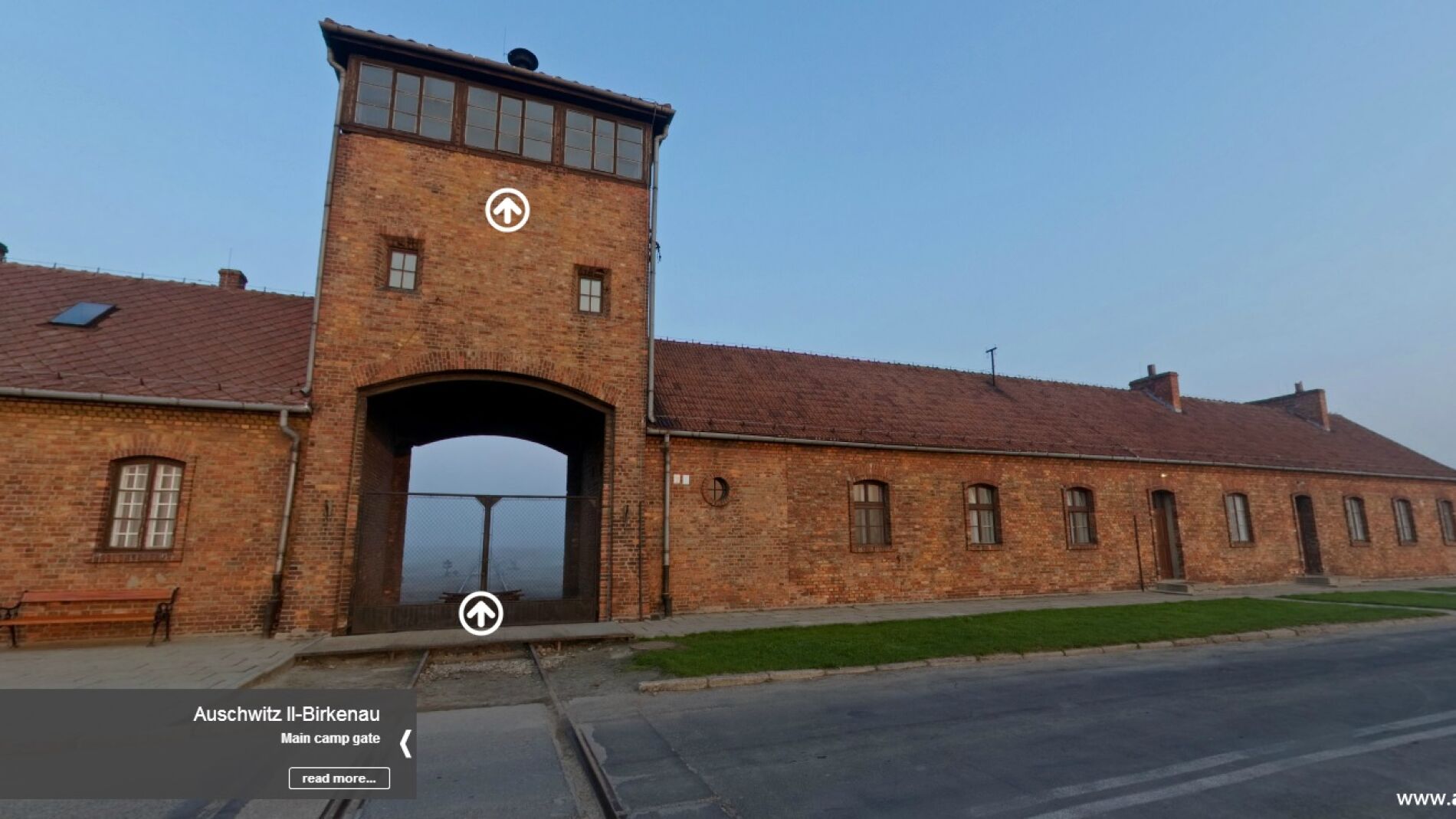 Vista del recorrido virtual a trav&eacute;s del campo de concentraci&oacute;n