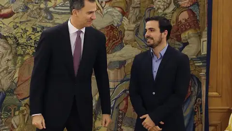 El Rey Felipe VI y Alberto Garzón en Zarzuela El Rey Felipe VI y Alberto Garzón en Zarzuela