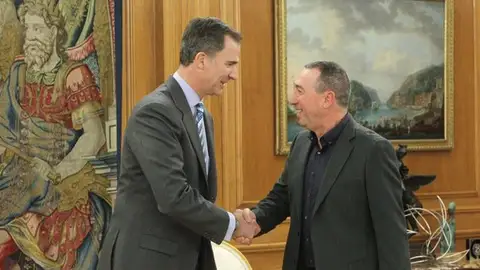 El Rey recibe al representante de Compromís Joan Baldoví El Rey recibe al representante de Compromís Joan Baldoví