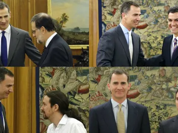 El rey recibe a los partidos en la primera ronda de consultas El rey recibe a los partidos en la primera ronda de consultas