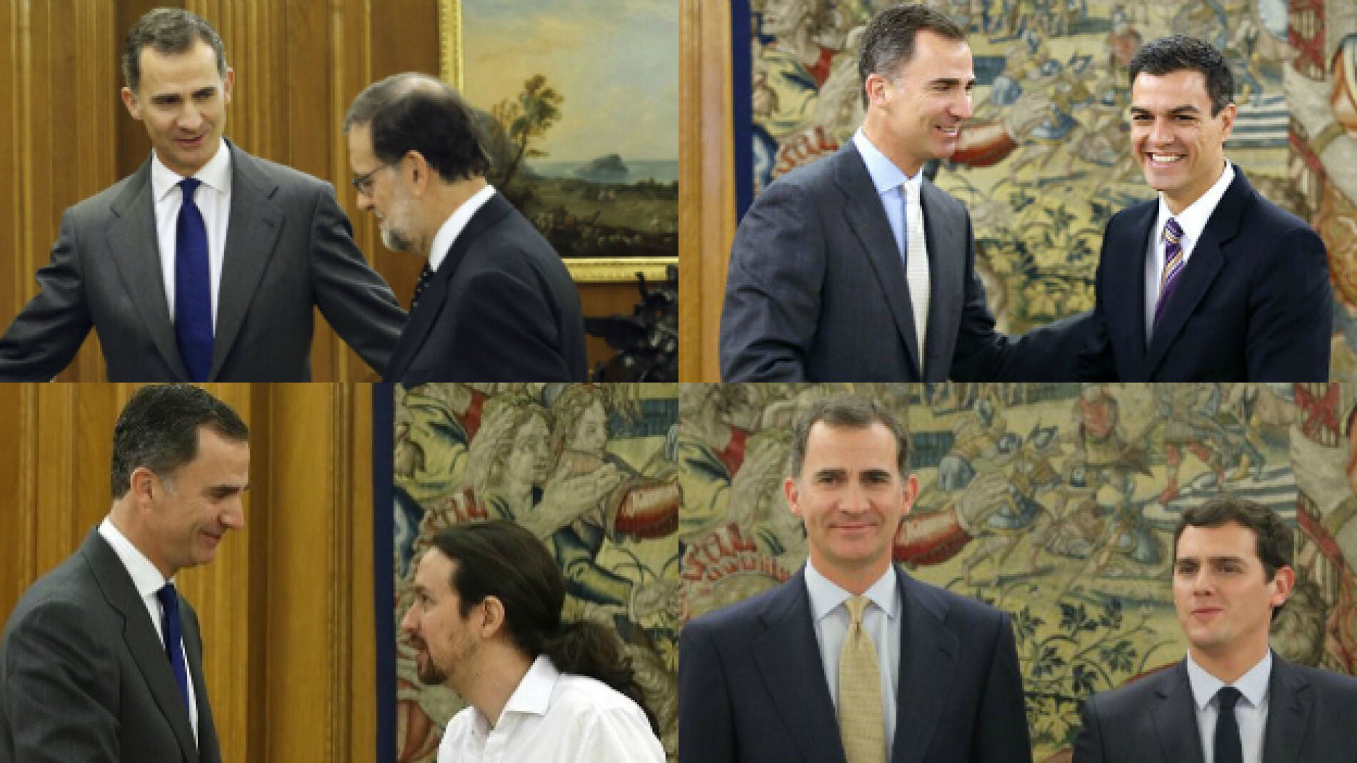 El rey recibe a los partidos en la primera ronda de consultas