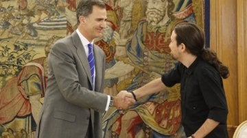 El Rey recibe a Pablo Iglesias en la Zarzuela