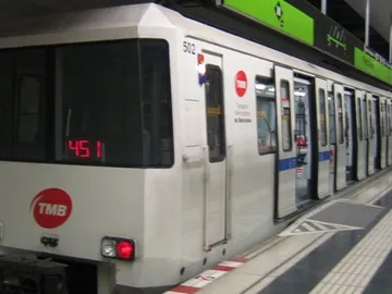 Imagen de un vagón del metro de Barcelona Imagen de un vagón del metro de Barcelona