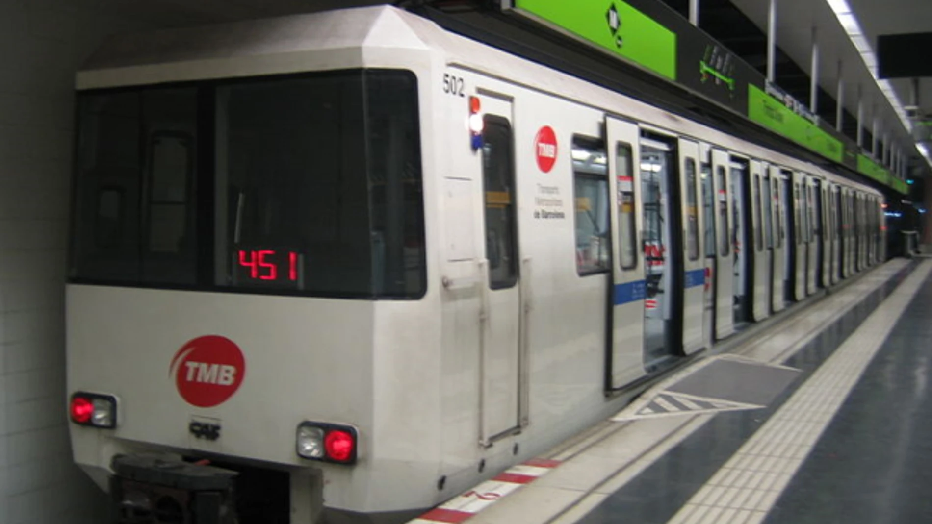 Imagen de un vagón del metro de Barcelona Imagen de un vagón del metro de Barcelona