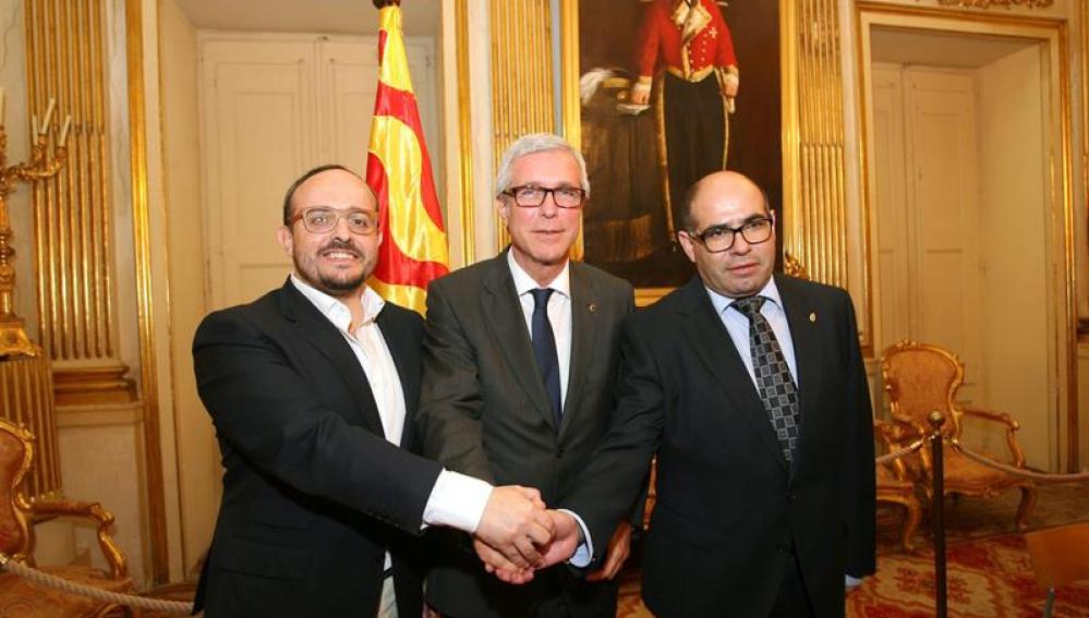 El alcalde de Tarragona, el portavoz popular y su homólogo de UDC