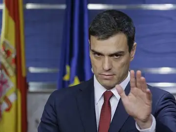 Pedro Sánchez, durante la rueda de prensa Pedro Sánchez, durante la rueda de prensa