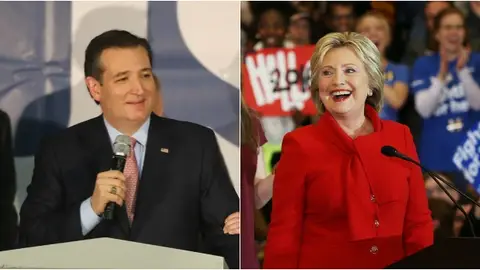 Ted Cruz y Hillary Clinton Ted Cruz y Hillary Clinton