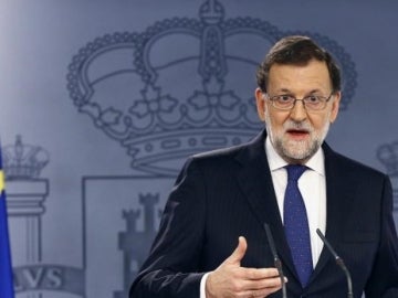 Mariano Rajoy habla ante los medios en la Moncloa