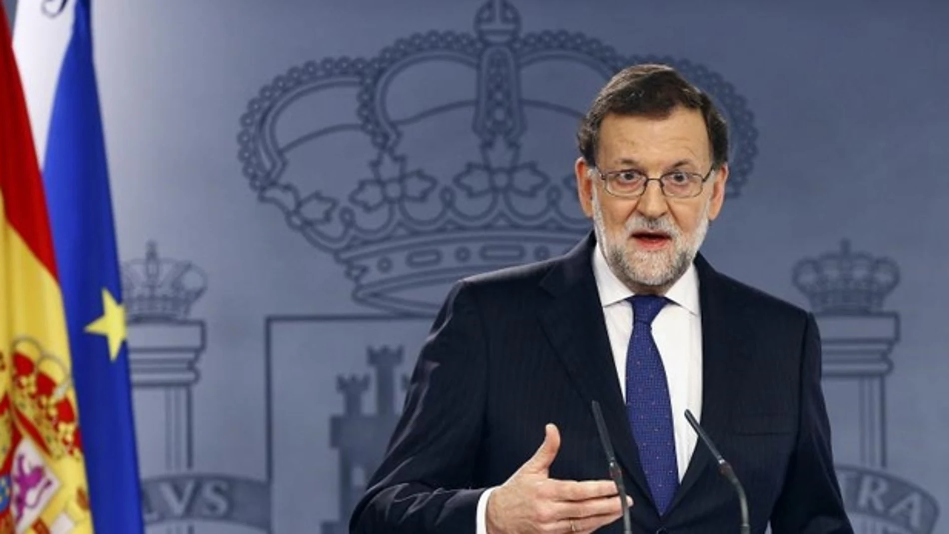 Mariano Rajoy habla ante los medios en la Moncloa Mariano Rajoy habla ante los medios en la Moncloa